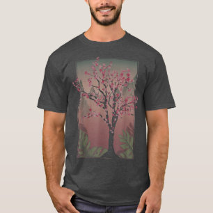T-shirt Japonais Sakura Tree Japon Fleur rose Cher Floral