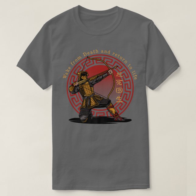 T-shirt Japonais Samurai Archer Bushido (2) (Design devant)