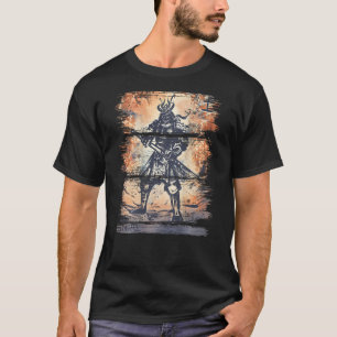 T-shirt Japonais Samurai Bushido Warrior Katana Sword Back