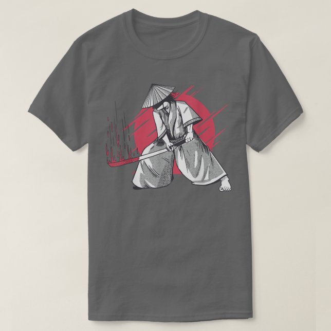 T-shirt japonais Samurai - épée Katana Warr (Design devant)