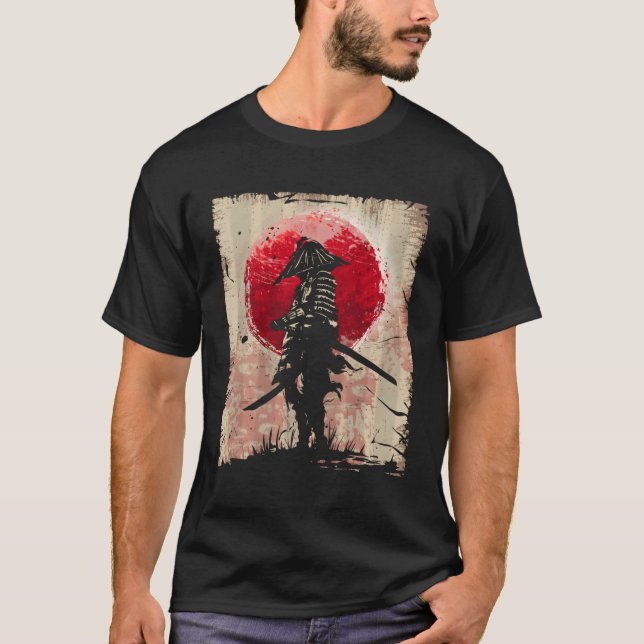 T-shirt Japonais Samurai Fighter (Devant)