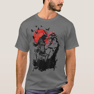 T-shirt Japonais Samurai Fighter Vintage Art Retro