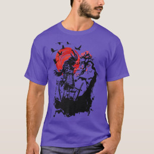T-shirt Japonais Samurai Fighter Vintage Art Retro (2)