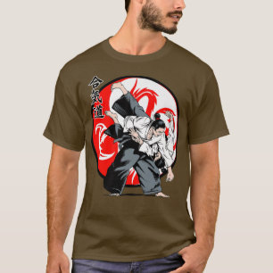 T-shirt Japonais Samurai guerrier Aikido Japon Calligraphi