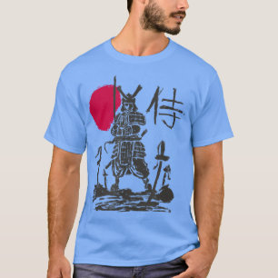 T-shirt Japonais Samurai Guerrier Costume d'Armure Soleil 