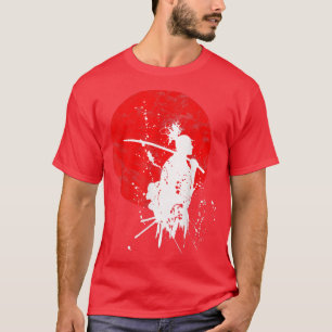 T-shirt Japonais Samurai Guerrier Rétro Japon Courage Resp