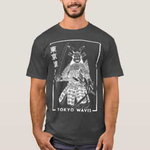 T-shirt Japonais Samurai Guerrier tiré Japon minimaliste