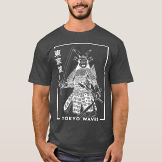 T-shirt Japonais Samurai Guerrier tiré Japon minimaliste