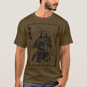 T-shirt Japonais Samurai Guerrier tiré Japon minimaliste