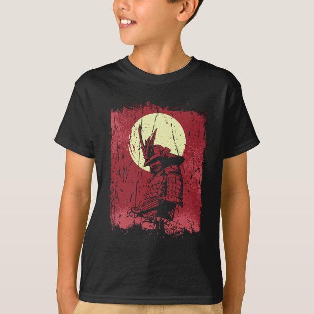 T-shirt Japonais Samurai guerrier Vintage Japon chasseur (Devant)