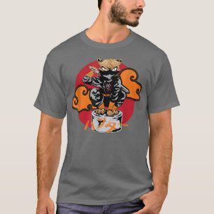 T-shirt Japonais Samurai Ninja Cadeau de chat Kawaii Tatto
