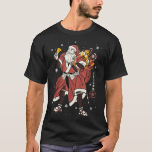 T-shirt Japonais Samurai Noël Père Noël Chris drôle