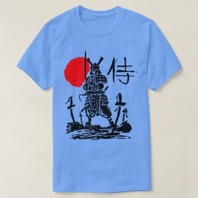 T-shirt Japonais Samurai Sword Warrior Minimal Abstrait Ar (Design devant)