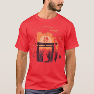 T-shirt Japonais Samurai Warrier Japonais Swordmen