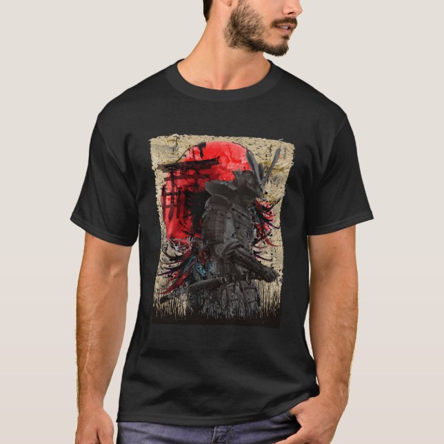 T-shirt Japonais Samurai Warrior (Devant)