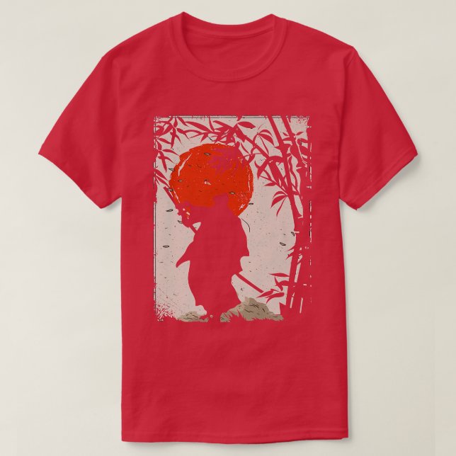 T-shirt Japonais Samurai Warrior Swordsman (2) (Design devant)