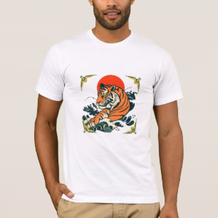 T-shirt japonais Tiger   Ukiyo-e Samurai Art