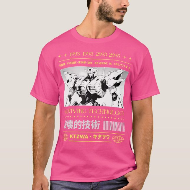 T-shirt Japonais Tokyo Cyberpunk Art Streetwear Plan d'aim (Devant)