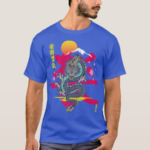 T-shirt Japonais Tokyo Dragon Asiatique Kanji Spirit Sakur