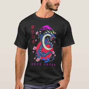 T-shirt Japonais Tokyo Dragon Asiatique Retro 80u2019s Sty