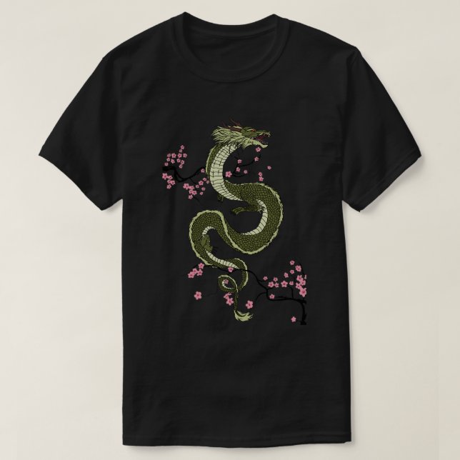 T-shirt Japonais Tokyo Dragon asiatique style 80's rétro 3 (Design devant)