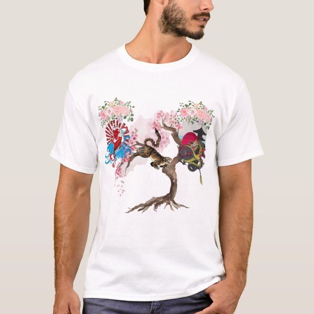 T-shirt japonais Tree Art (Devant)