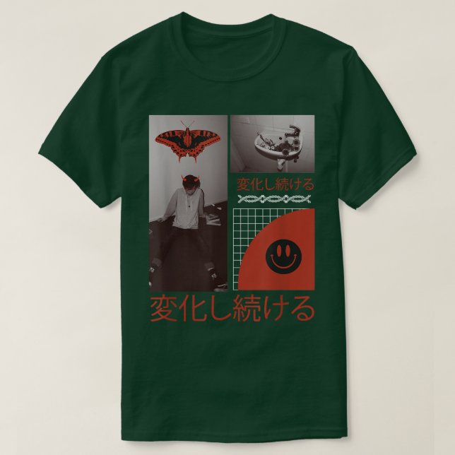 T-shirt Japonais triste esthétique Japon esthétique (Design devant)
