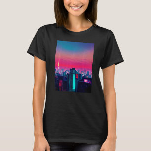 T-shirt Japonais Vaporwave Asiatique Inspiré 80's rétro 2