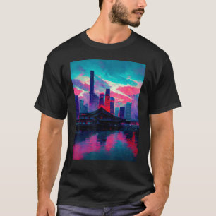 T-shirt Japonais Vaporwave Asiatique Inspiré 80's rétro 2