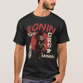 T-shirt Japonais vintage Samurai Rétro Kanji Warrior Japon