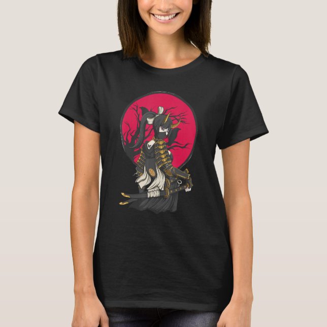T-shirt Japonaise ancienne Samurai Katana Ronin Geish (Devant)