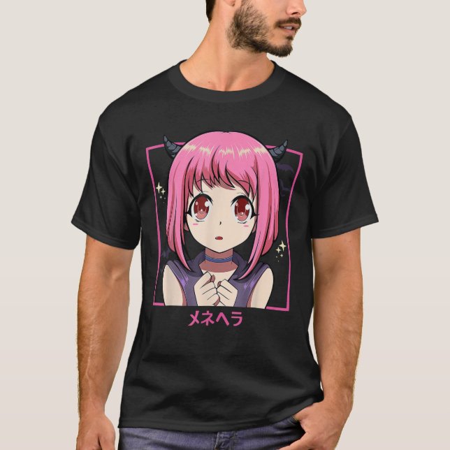 T-shirt Japonaise Anime Girl Punk Evil - Pastel Menhera Ka (Devant)