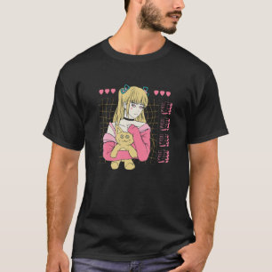 T-shirt Japonaise Chat Girl Anime Caractère - Japon Aesthe