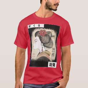 T-shirt Japonaise Geisha Girl Japon Culture Kawaii Kimono