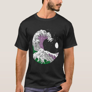 T-shirt Japonaise Great Wave Genderqueer Pride Genre Queer