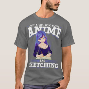 T-shirt Japonaise Manga Otaku Girl Sketch Anime Japon Ka