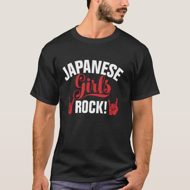 T-shirt Japonaise Rocher Japonaise Longues Manches T Chemi (Devant)