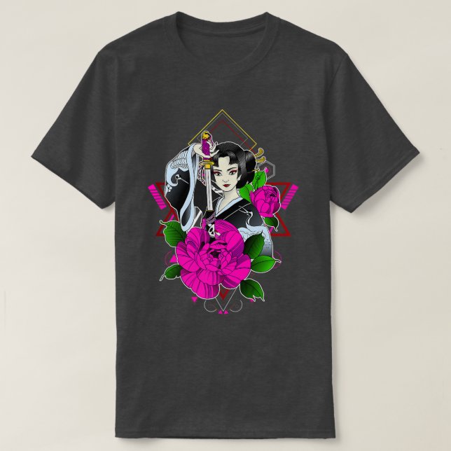 T-shirt Japonaise Samurai fille (Design devant)