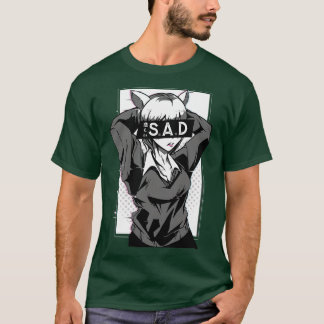 T-shirt Japonaise Triste Fille Glitch