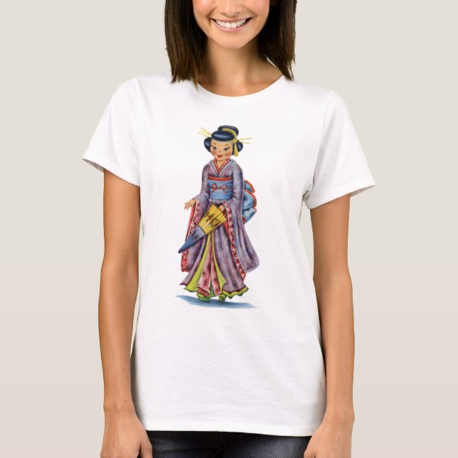 T-shirt Japonaise vintage en Kimono (Devant)