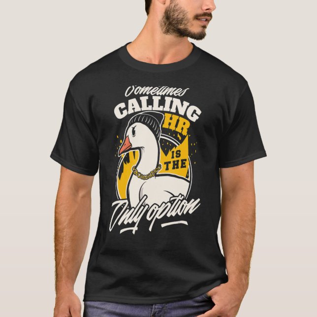 T-shirt J'appelle Ressources humaines RH (Devant)