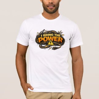 T-shirt J'apporte l'électricien de puissance câble industr