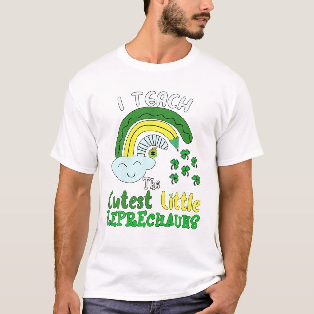 T-shirt J'Apprends À Cutest Little Leprechauns Enseignant  (Devant)