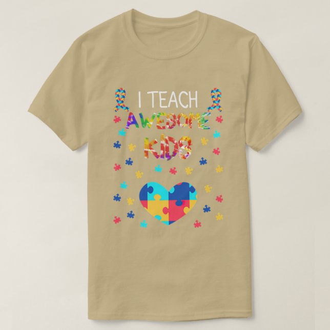T-shirt J'Apprends À Des Enfants Awesome Enseignant Sensib (Design devant)