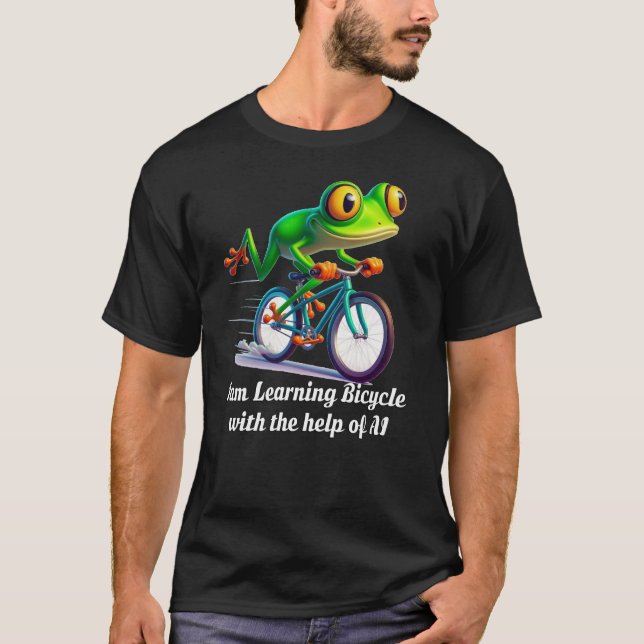 T-shirt J'apprends le vélo avec l'aide de l'IA (Devant)