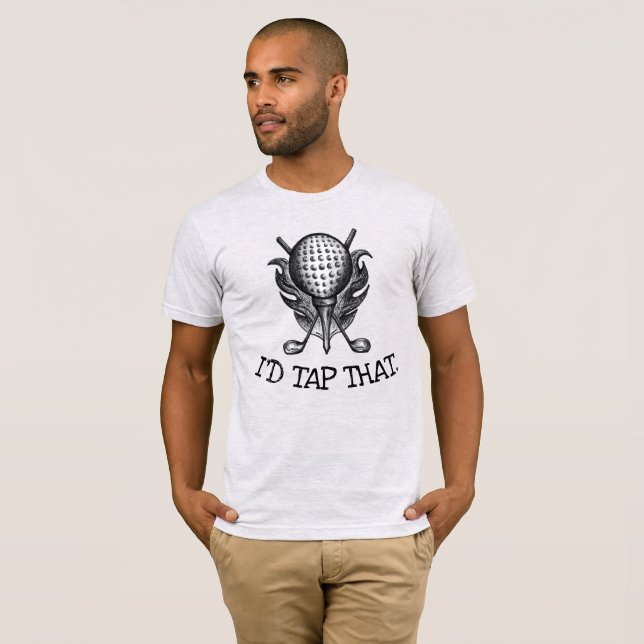 T-shirt J'Appuierais Sur Ce Golf Ball Tee Clubs Golfer Pen (Devant entier)