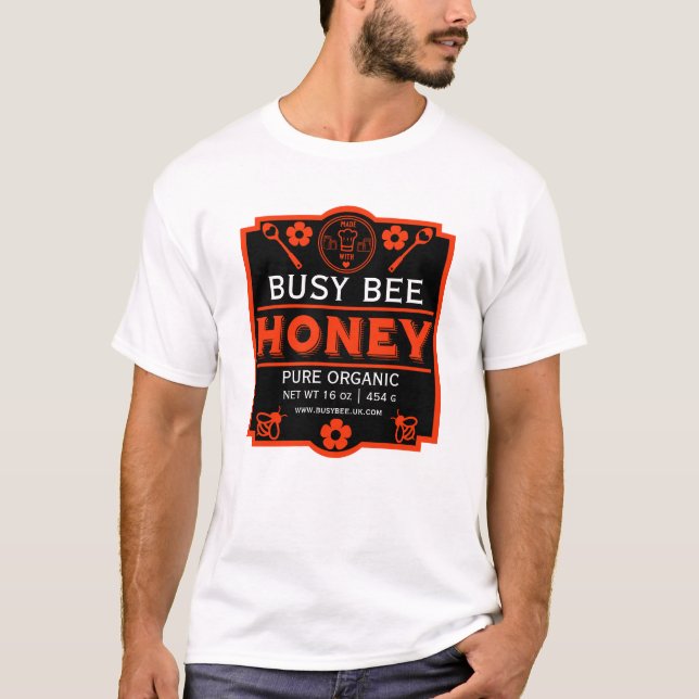 T-shirt Jar de miel du marché agricole (Devant)
