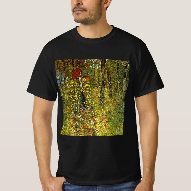 T-shirt Jardin agricole avec Crucifix par Gustav Klimt (Devant)