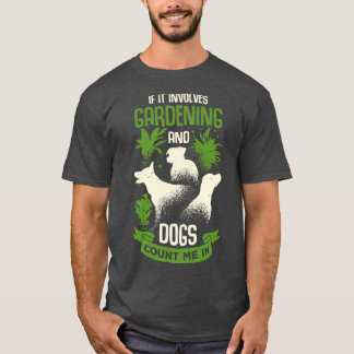 T-shirt Jardin Amoureux des chiens Gardener Cadeau