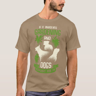 T-shirt Jardin Amoureux des chiens Gardener Cadeau